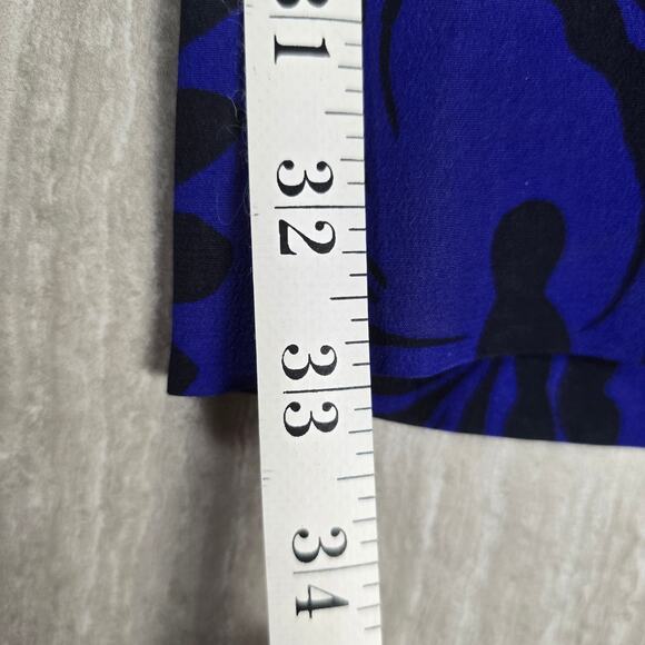 Diane von Furstenberg Royal Blue Printed Silk Sleeveless Jumpsuit $495 - Picture 10 of 11